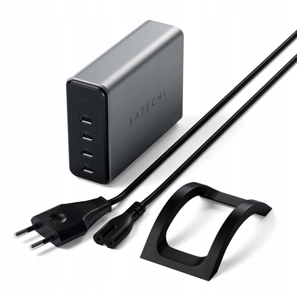 Satechi GaN Charger Čtyřnásobná síťová nabíječka 165 W, 4x Usb-c Space Gray