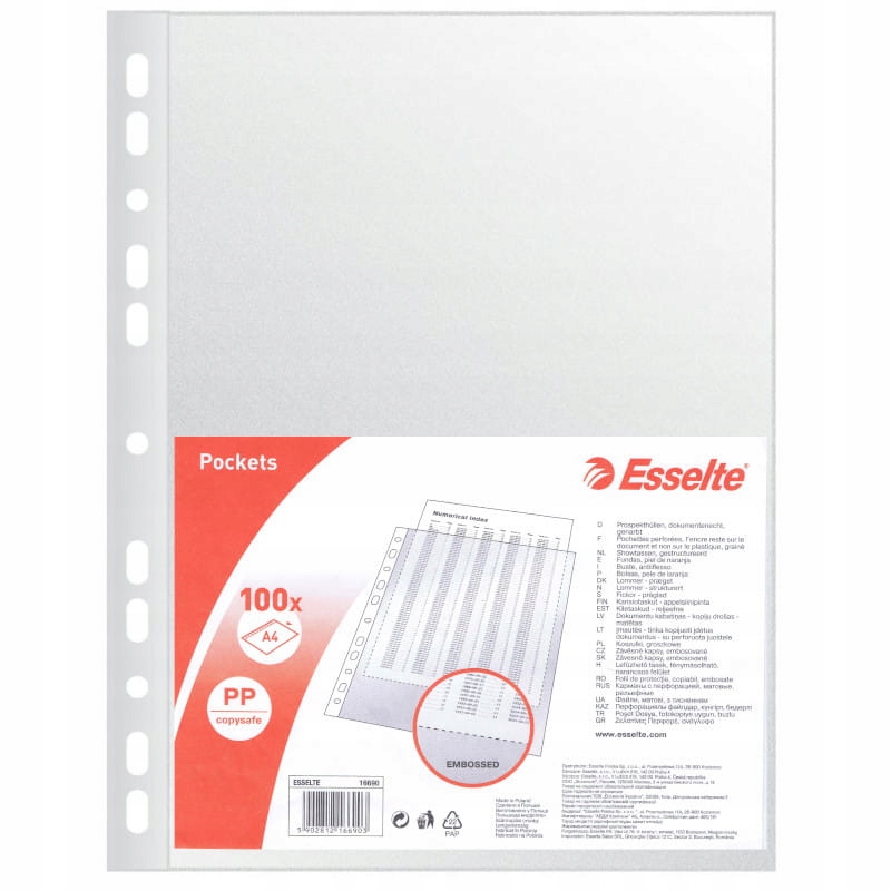 

Koszulka Groszkowa A4 Esselte 16690 100szt
