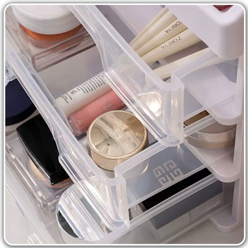 ORGANIZER NA KOSMETYKI SZKATUŁKA POJEMNIK SZUFLADY XXL Głębokość produktu 17 cm