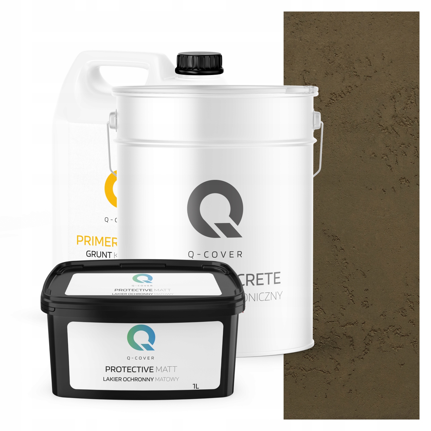 Vnitřní Architektonický Beton Khaki Set Tmavý F456 19 kg 10 m2