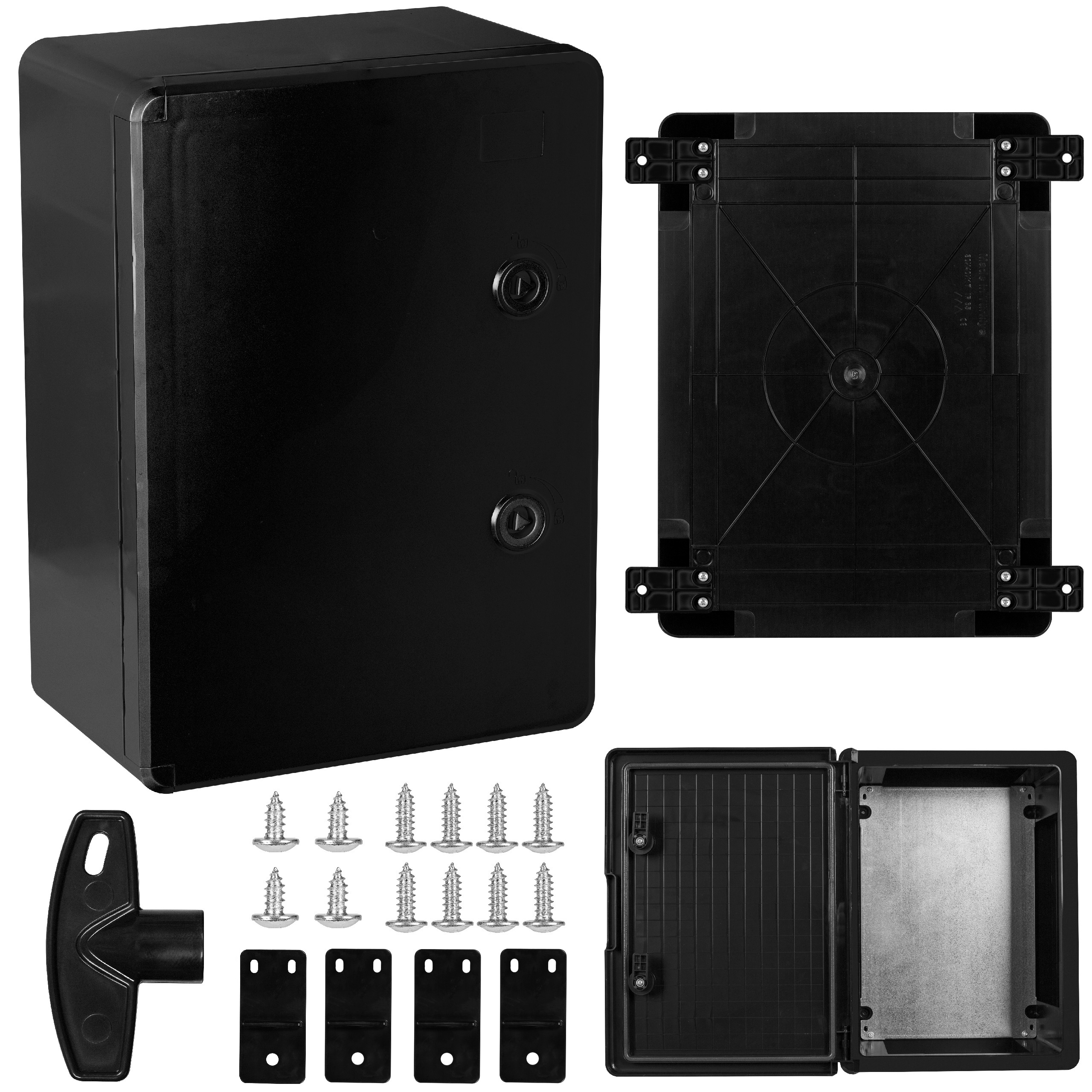 Rozdzielnica Skrzynka Elektryczna Obudowa Abs IP65 35x25x15cm Czarna