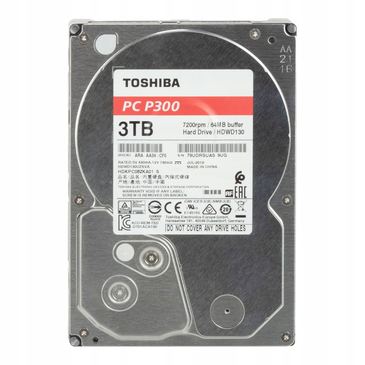 Dysk twardy Toshiba HDWD130 3TB Sata III 3,5"