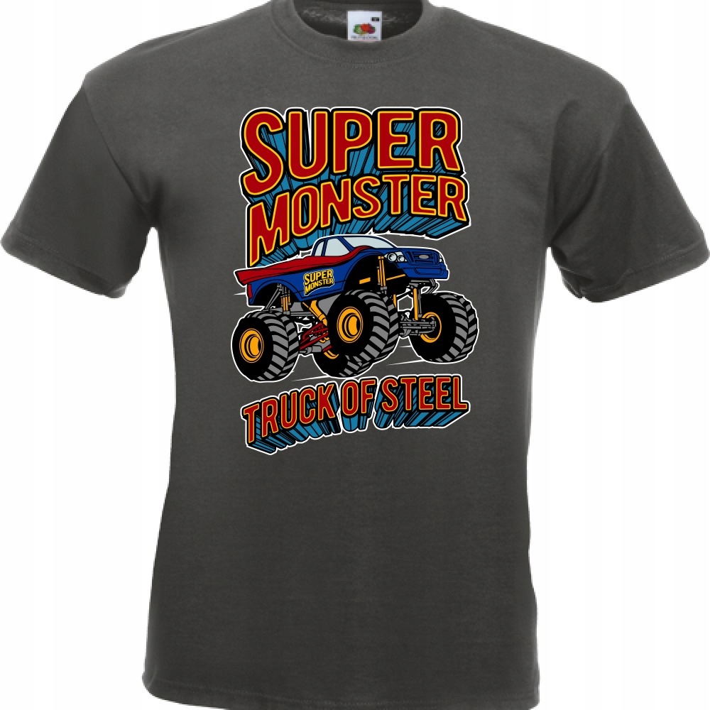 

Koszulka monster truck super samochód L grafitowa