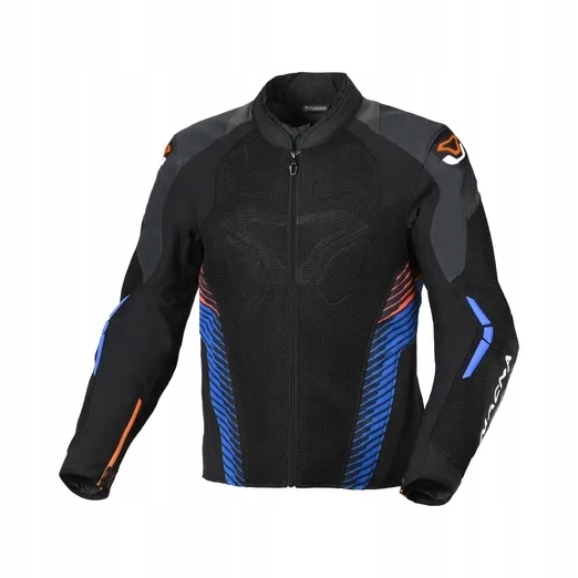 Macna Výpredajová Bunda (mesh) Novic Motorcycle Jacket Black/blue/orange Kol