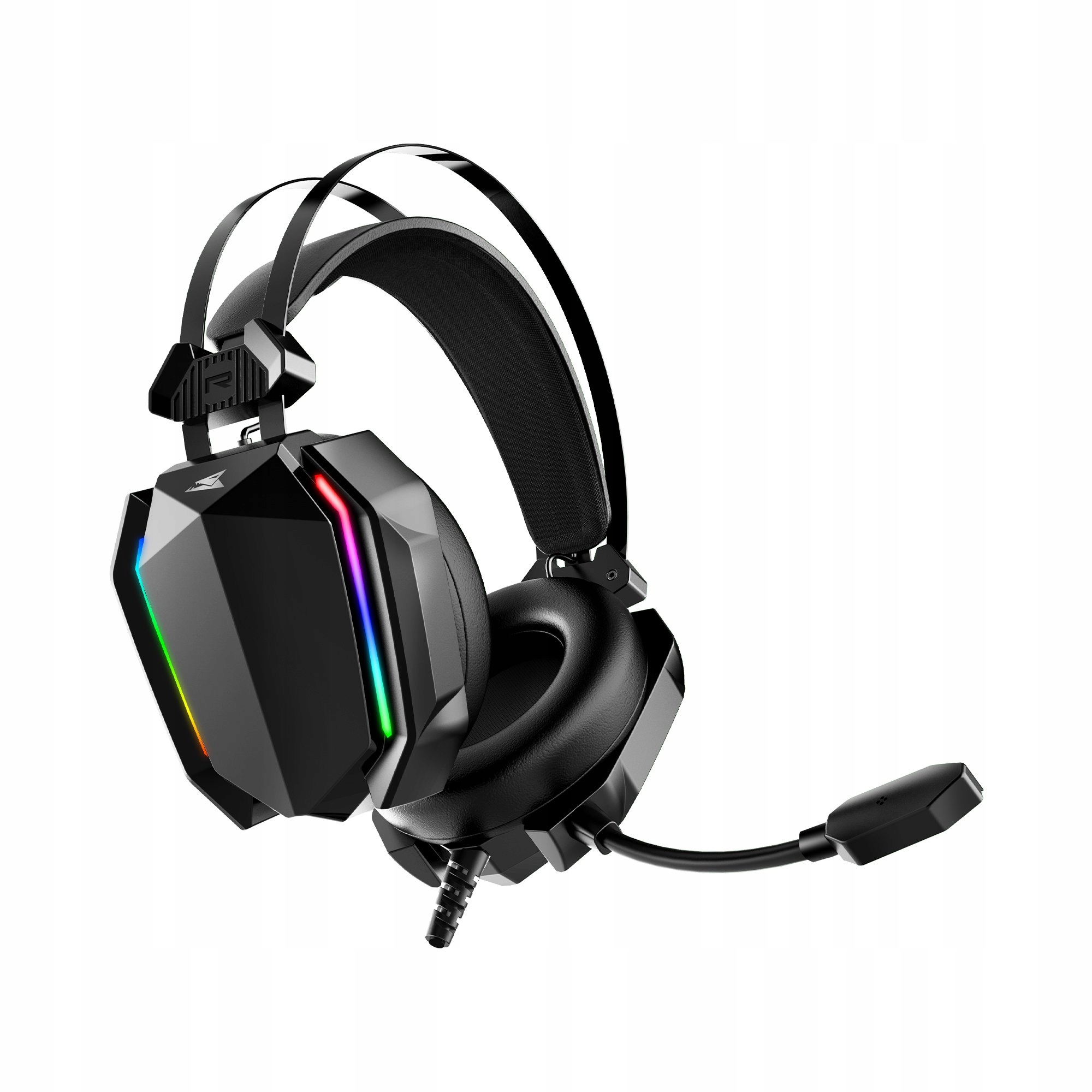 Gamer fejhallgató Baracuda Seagul Black 50mm, Led Rainbow Mikrofon!
