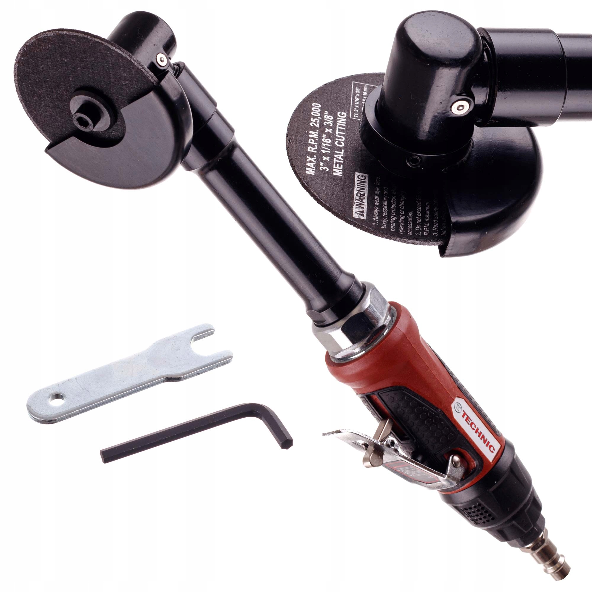 Pneumatická Bruska Prodloužená Pro Řezání, Kotouč 75 MM, Regulace