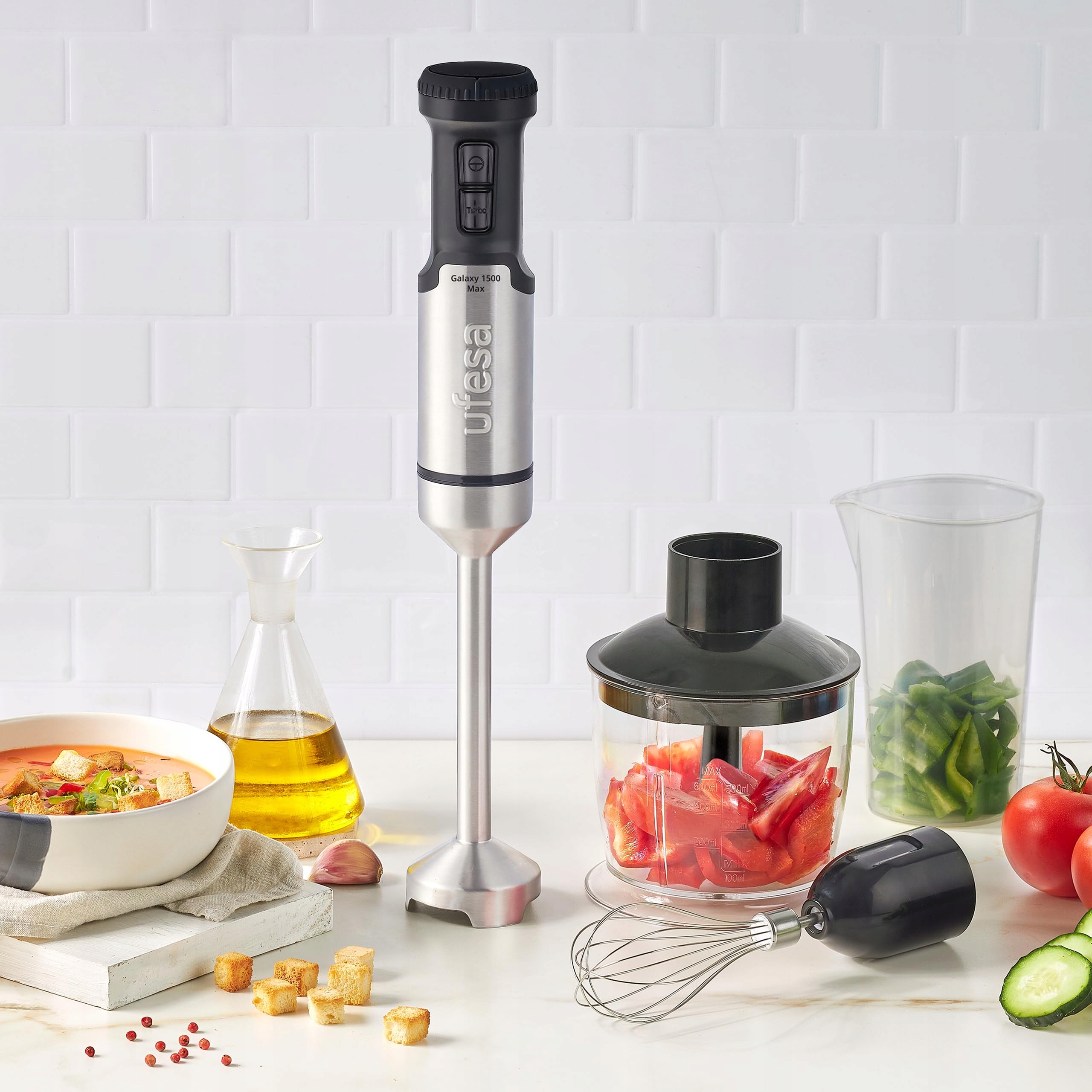 UFESA Galaxy Max Blender Ręczny 1500W 24 Prędkości Turbo Ostrza BPA Free — miniatura 6