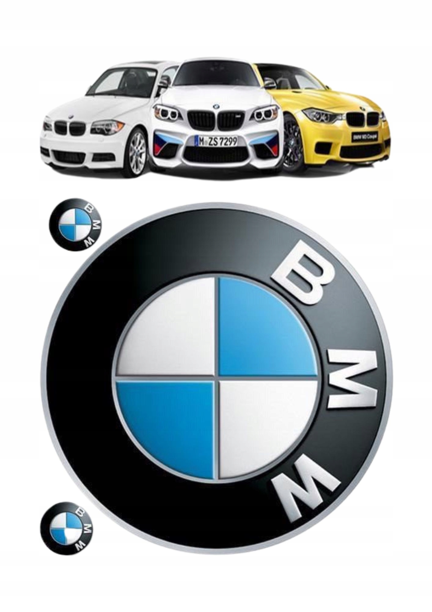 Wydruk na masie cukrowej Bmw M znaczek samochód