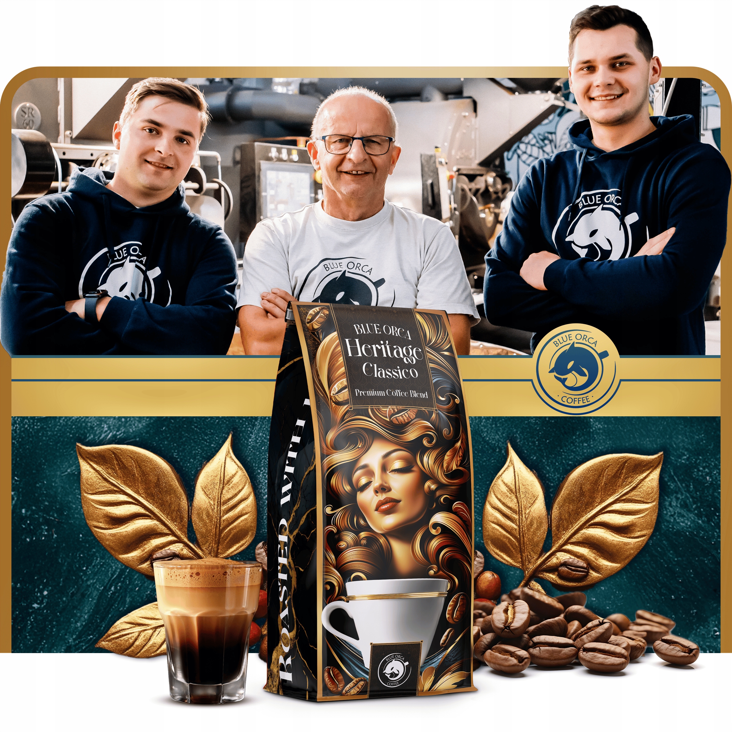 Kawa ziarnista mieszana Blue Orca Coffee Classico Heritage 800 g