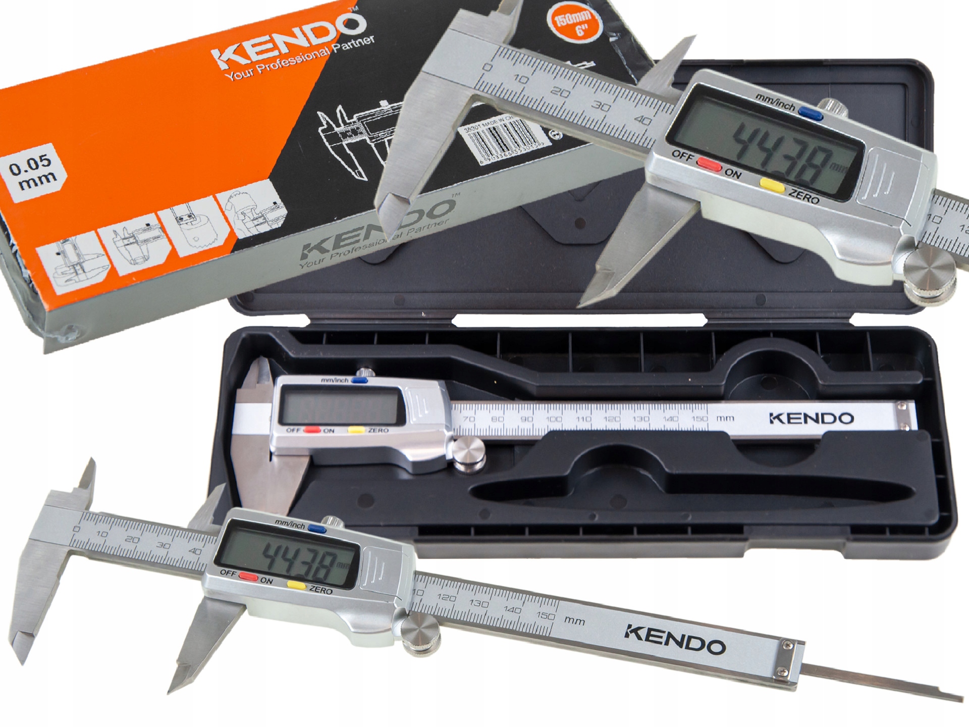 ELEKTRONICZNA SUWMIARKA CYFROWA STALOWA 150mm LCD