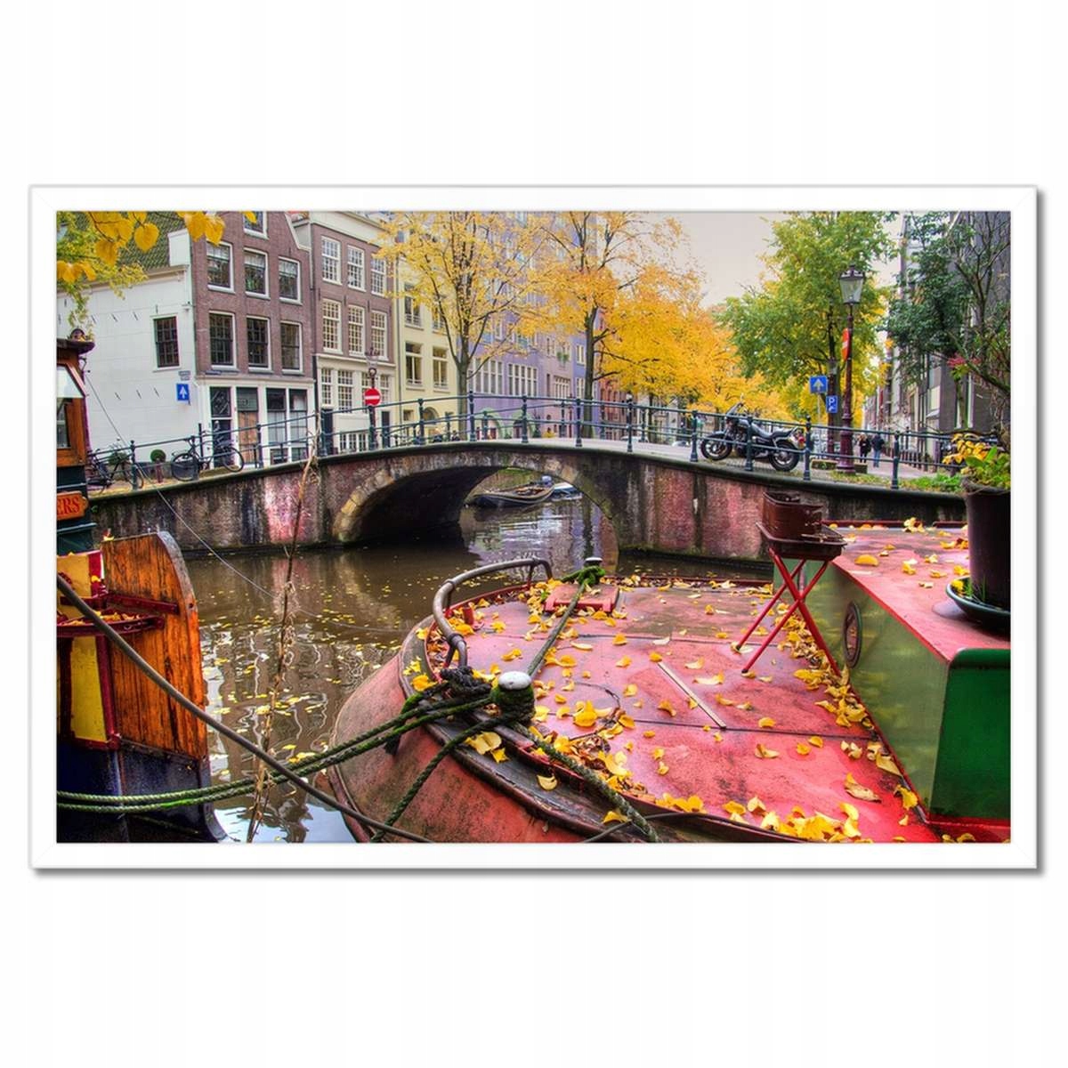 Plakáty v rámu 60x40 Růžový můstek Amsterdam