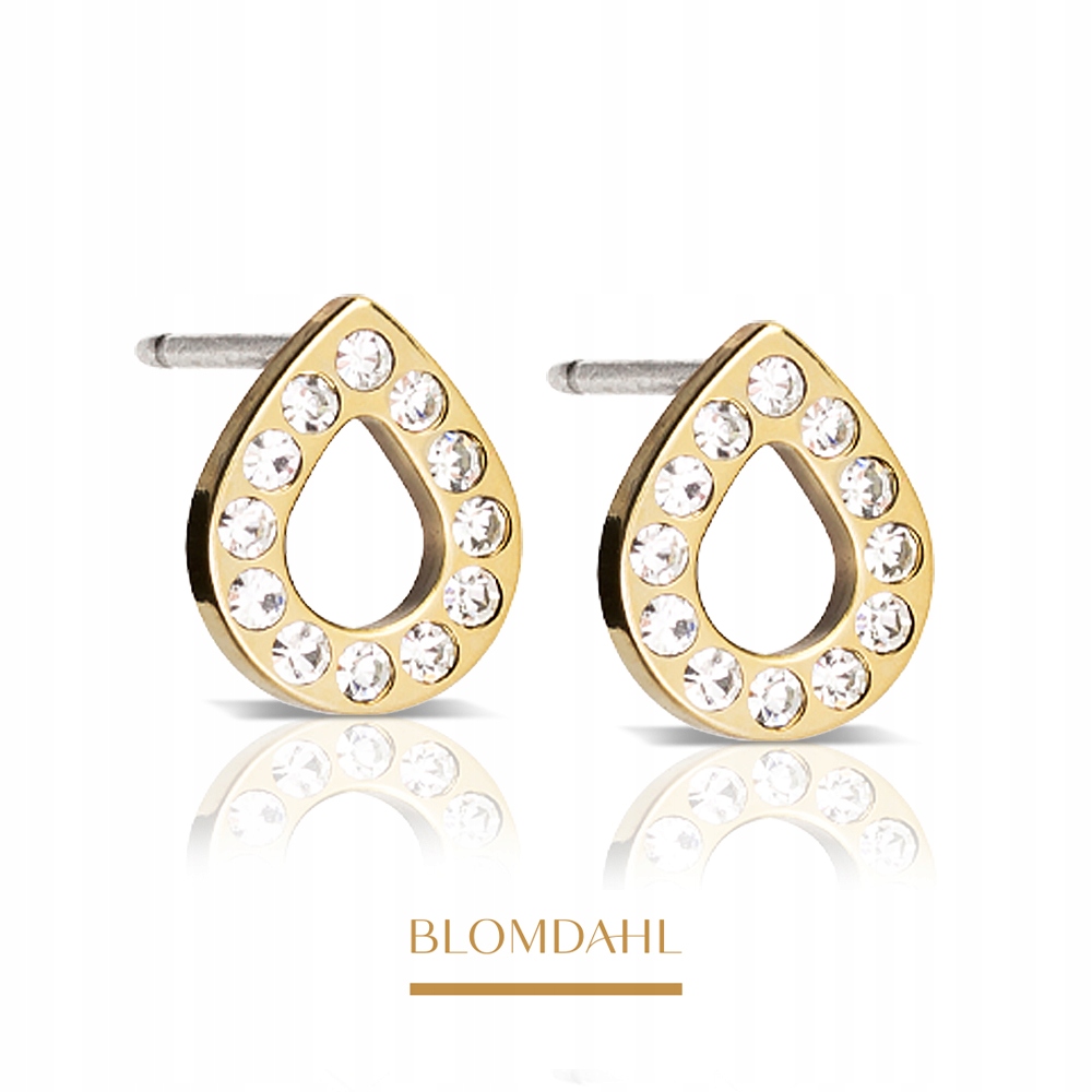 Blomdahl Náušnice Brilliance Drop Hollow Crystal 8 mm