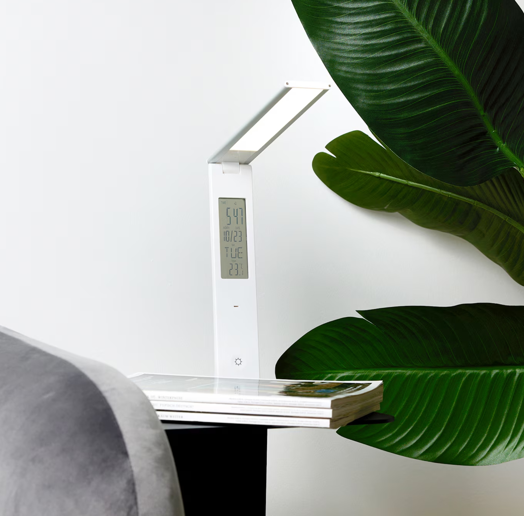 Lampka biurkowa LED WYŚWIETLACZ TEMPERATURA DATA GODZINA z USB 3 TRYBY