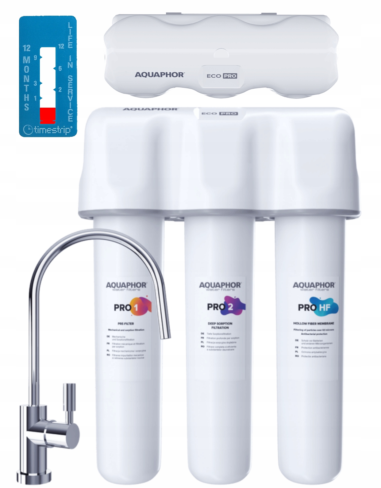 Filtr pod umývadlo Aquaphor Eco Pro (antibakteriálny) Darček Indikátor Výmeny