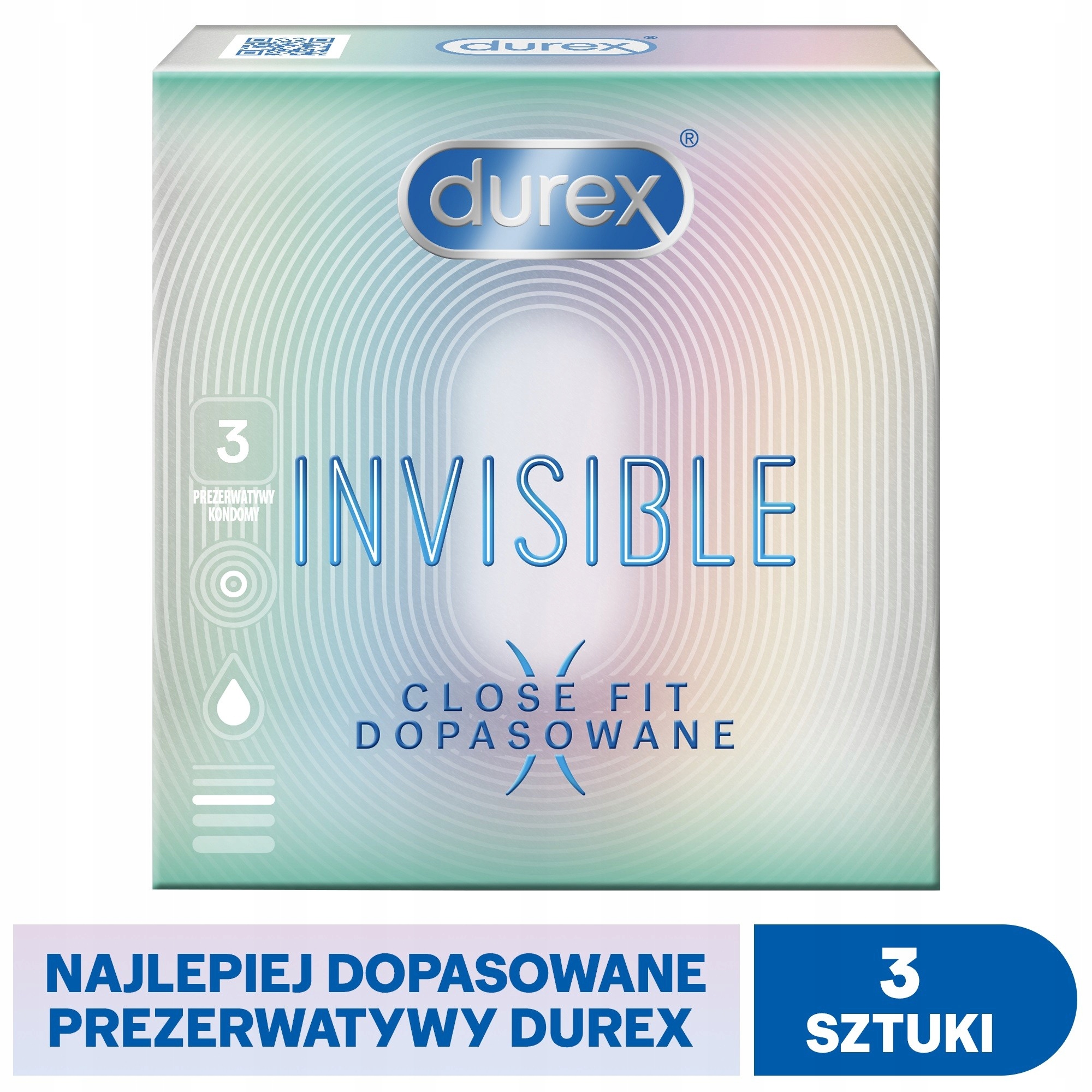 

Durex Prezerwatywy Invisible Close Fit 3 szt