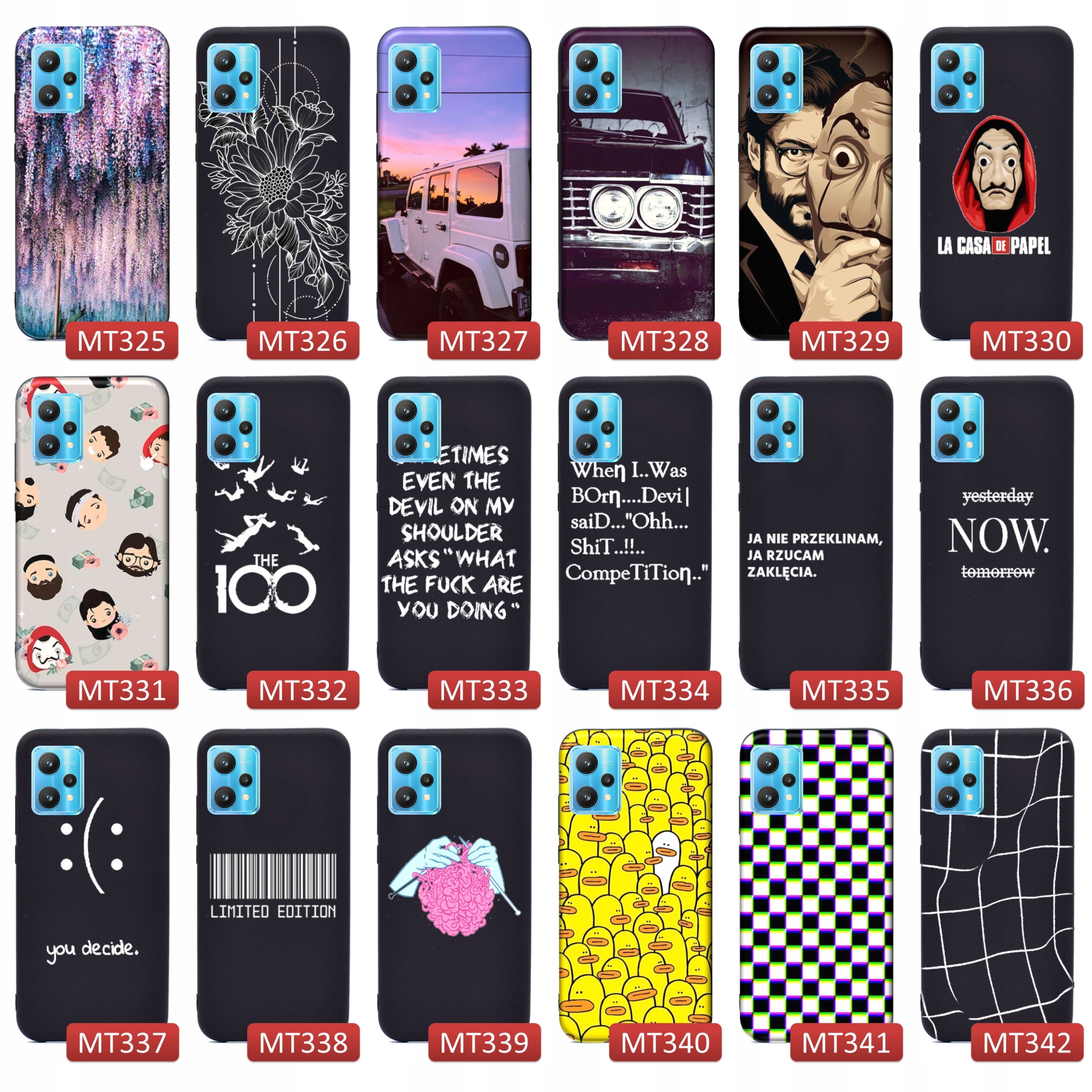 Etui plecki matt case do Realme 9 Pro / 9 5G Wzory Typ plecki