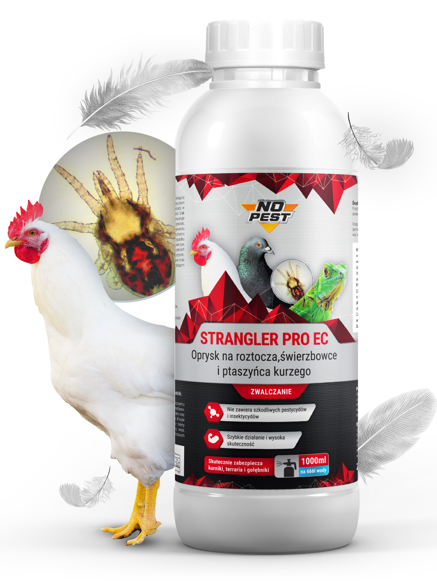 Oprysk Środek Płyn Preparat Na Roztocza Ptaszyńca Do Kurnika Gołębnika 1L