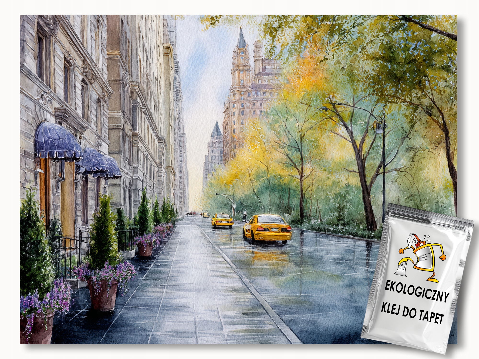 Fototapeta Flizelina Akvarela Mesto New York Usa 416x290 130g