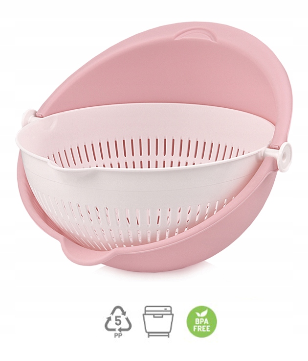 

Miska Z Cedzakiem Sitko Durszlak 25 cm Zestaw 2w1