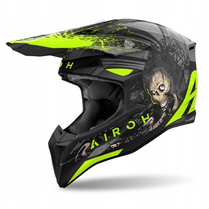 Airoh Cross Enduro Atv Štvorkolka Wraaap Darkness Zelená Fluo/čierna (s)