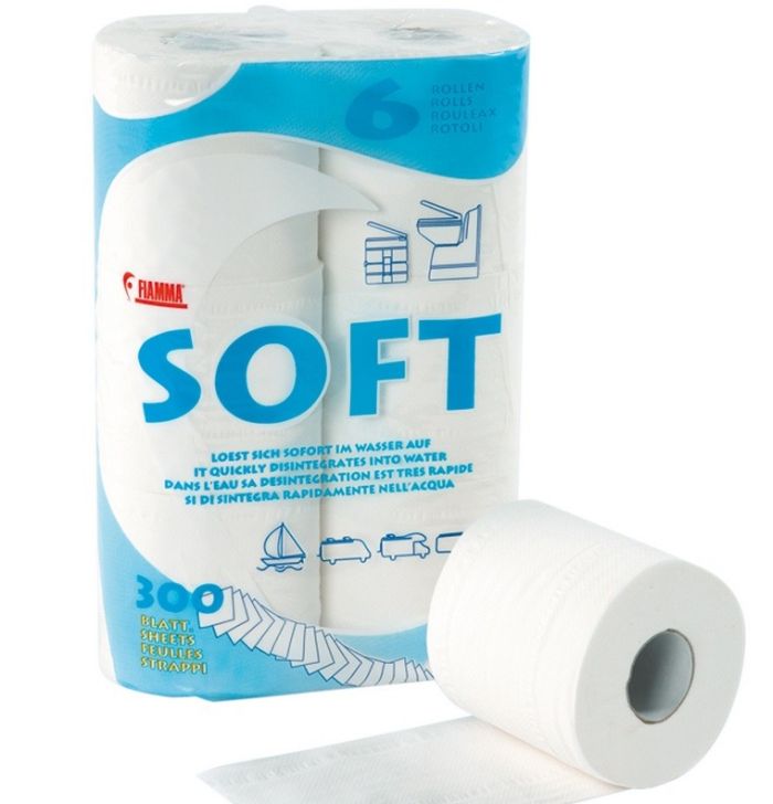 

Papier toaletowy Soft rozpuszczalny 6 sztuk Fiamma