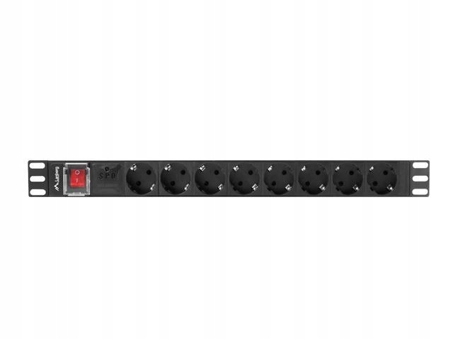 Listwa zasilająca Rack Pdu 19 1U 16A 8X schuko 2M czarna
