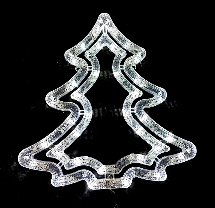 OZDOBA ŚWIĄTECZNA W OKNO CHOINKA BIAŁA NIEBIESKA ! Motyw inny