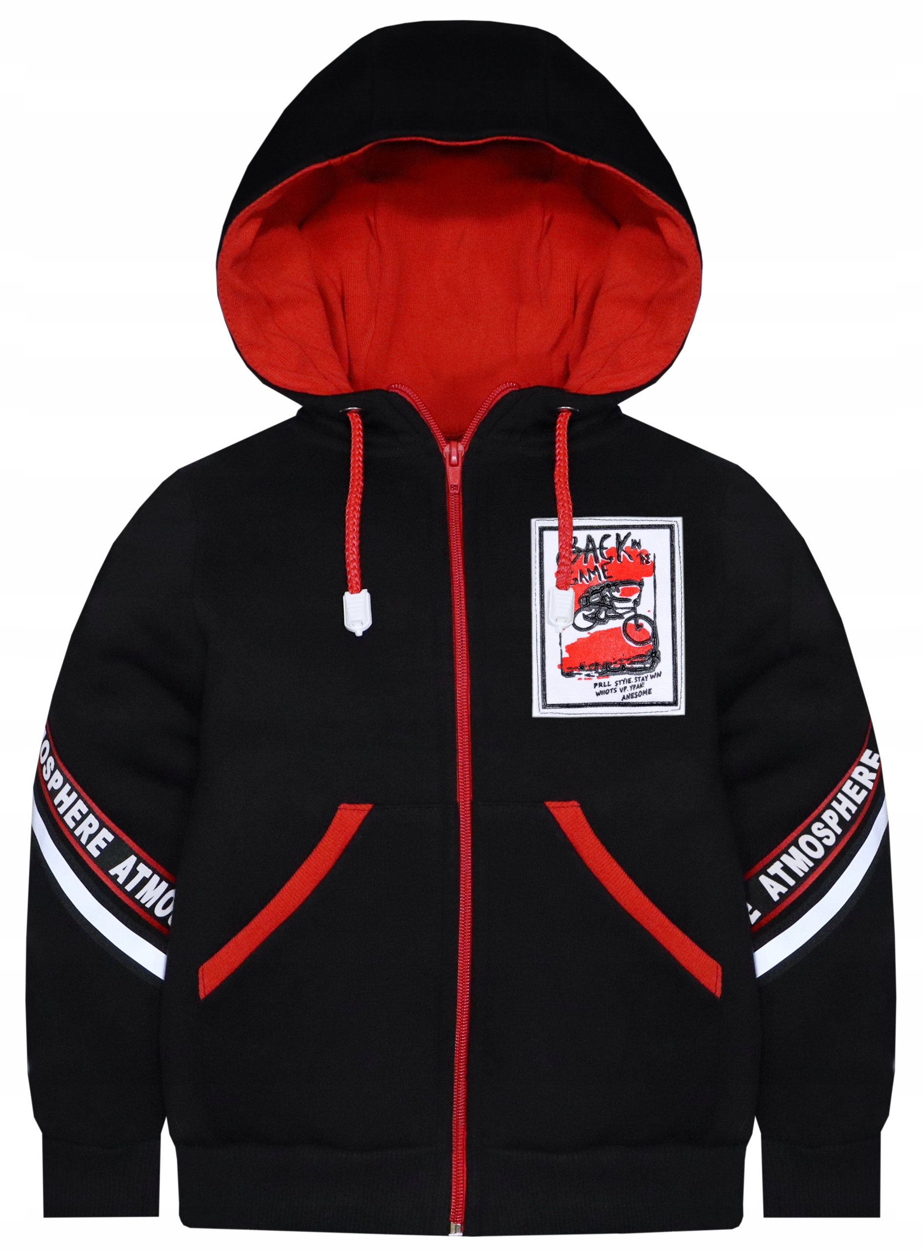 

1256 Ocieplona Bluza Dresowa Chłopcy Odblaski r128