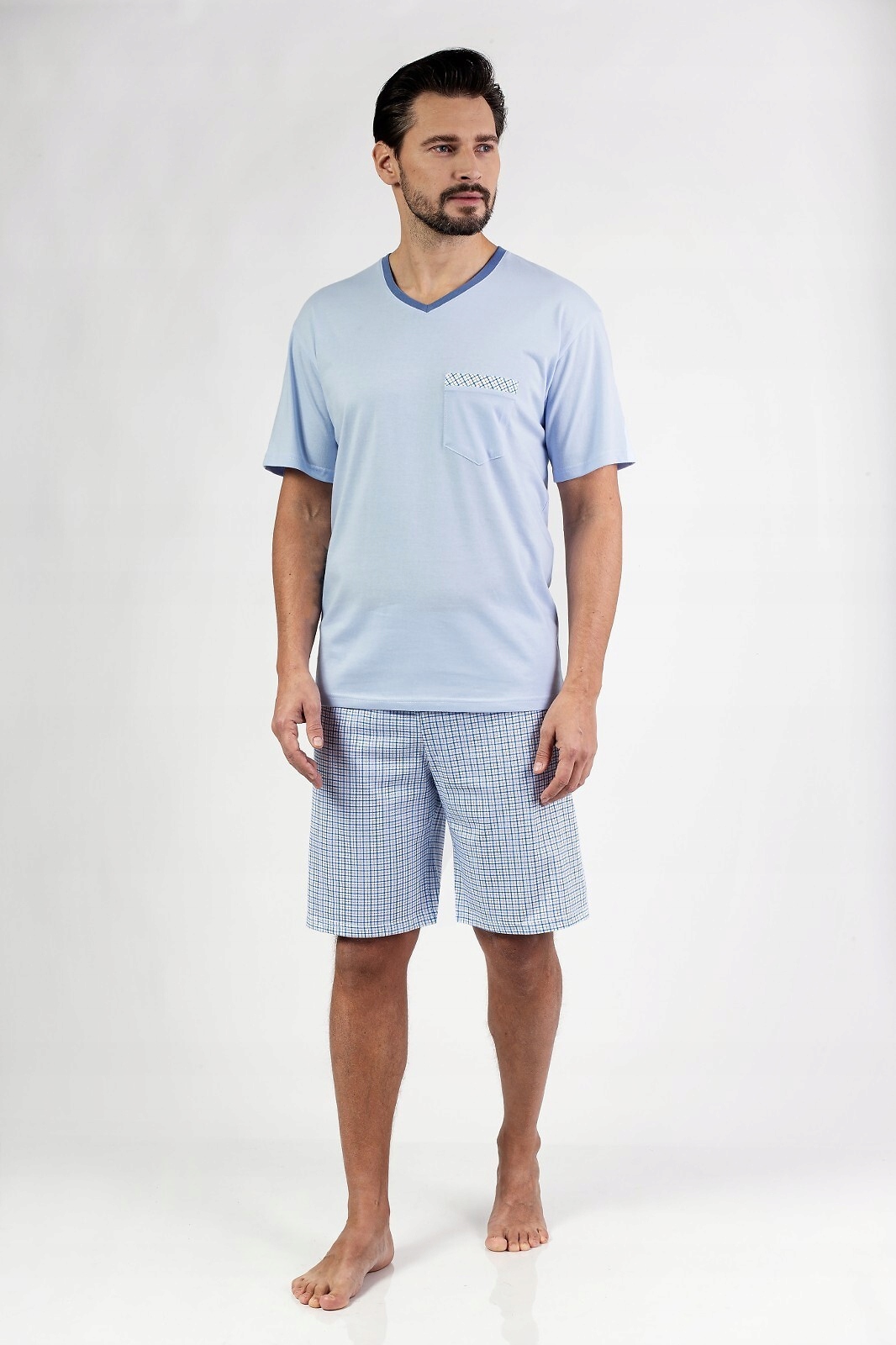Pánské Pyžamo 482 Kr VEL.2XL-4XL XXL modré