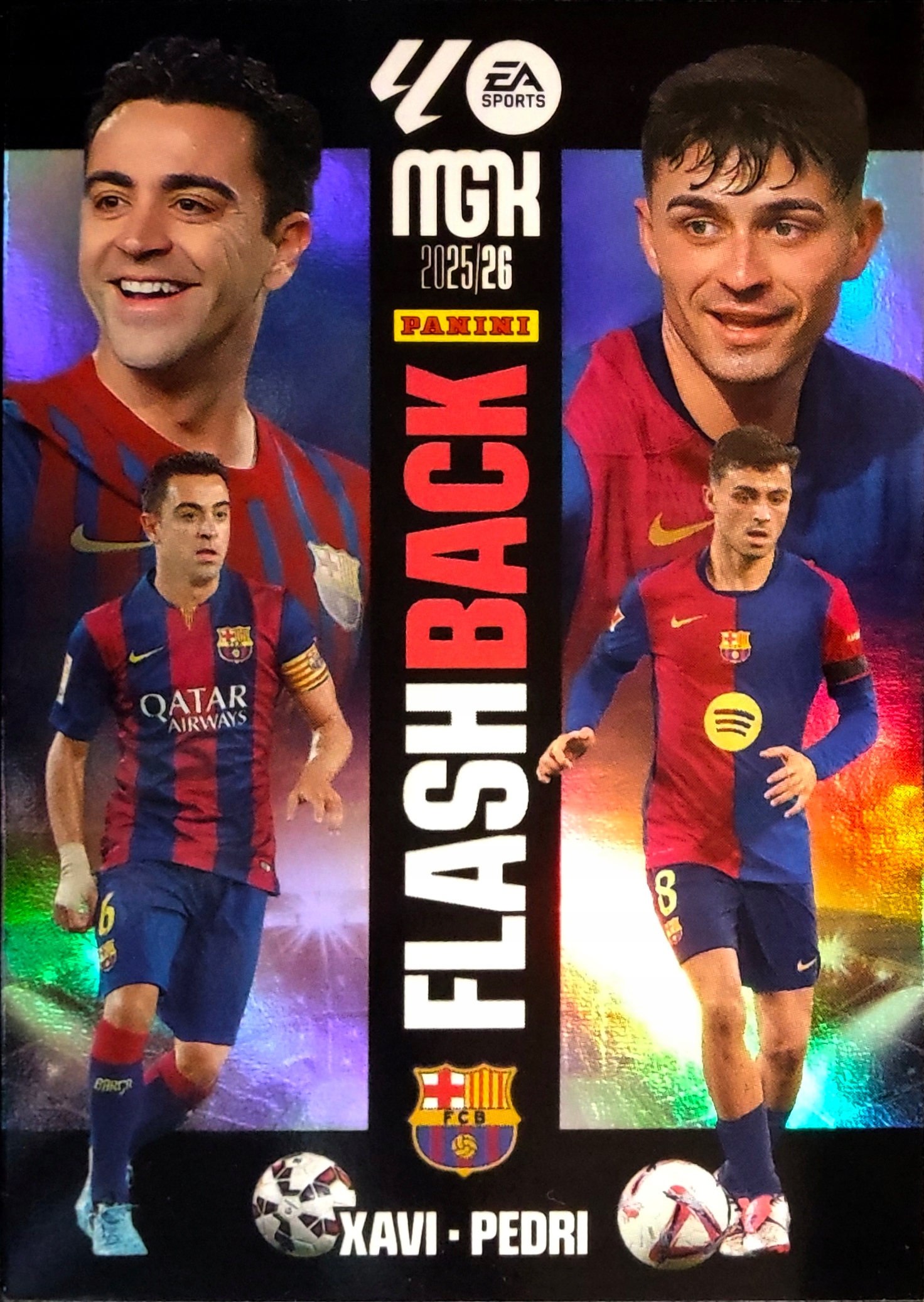 Panini Megacracks 2025-2026 Flash Back 432 Xavi Pedri Fc Barcelona