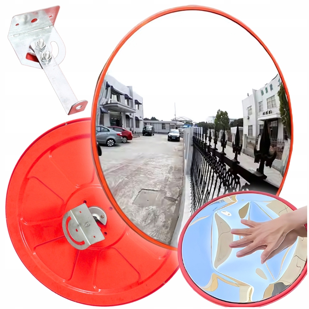 LUSTRO DROGOWE WYPUKŁE MAGAZYNOWE SKLEPOWE PARKINGOWE NIETŁUKĄCE +UCHWYT 60