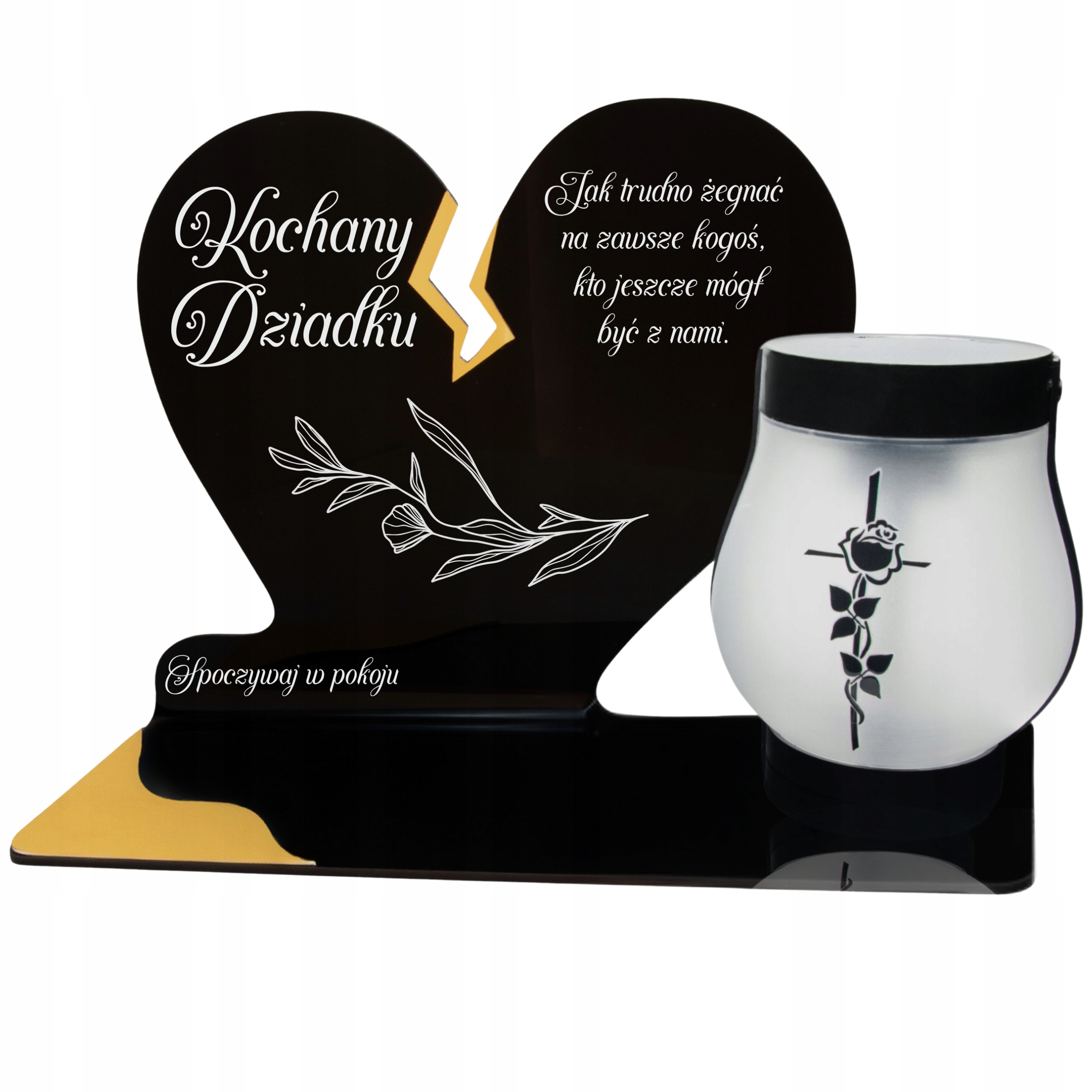 Hřbitovní Svíčka Pro Dědečka Led Na Hrob Hřbitov Srdce Náhrobní Plamen