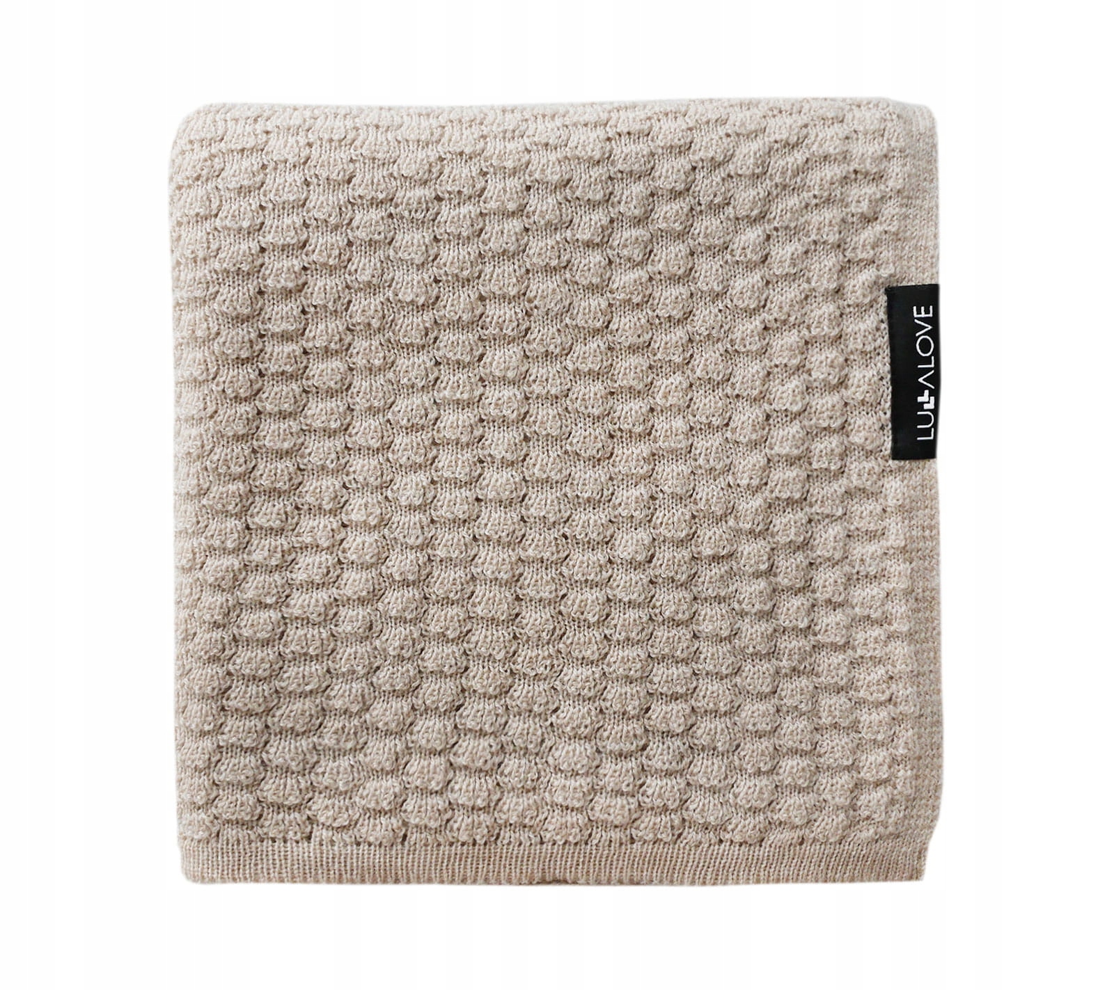 Kocyk otulacz z wełny MERINO beżowy LULLALOVE Szerokość produktu 90 cm