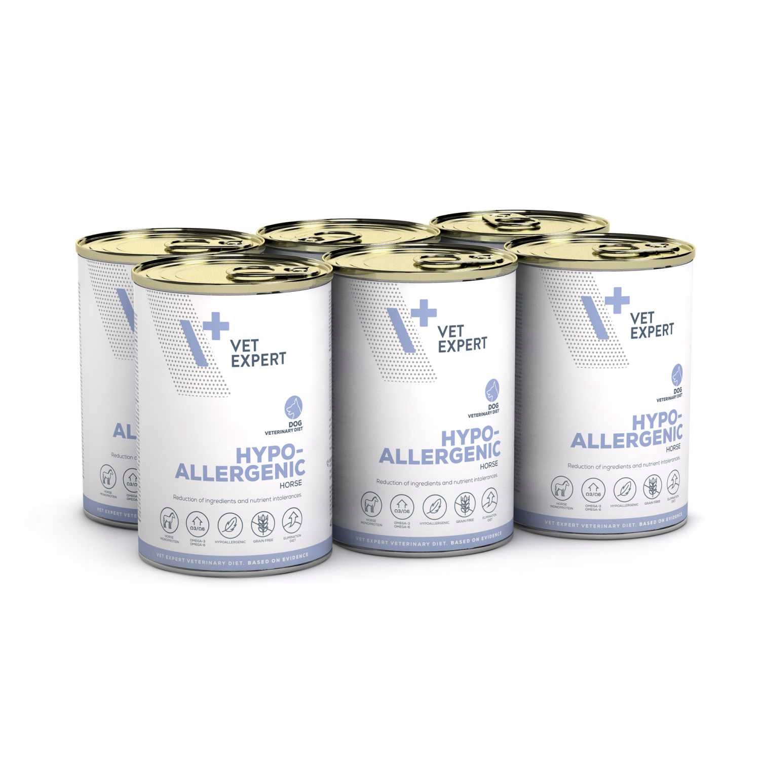 Vet Expert 4t VD Hypoallergenic Dog Horse 6x400g