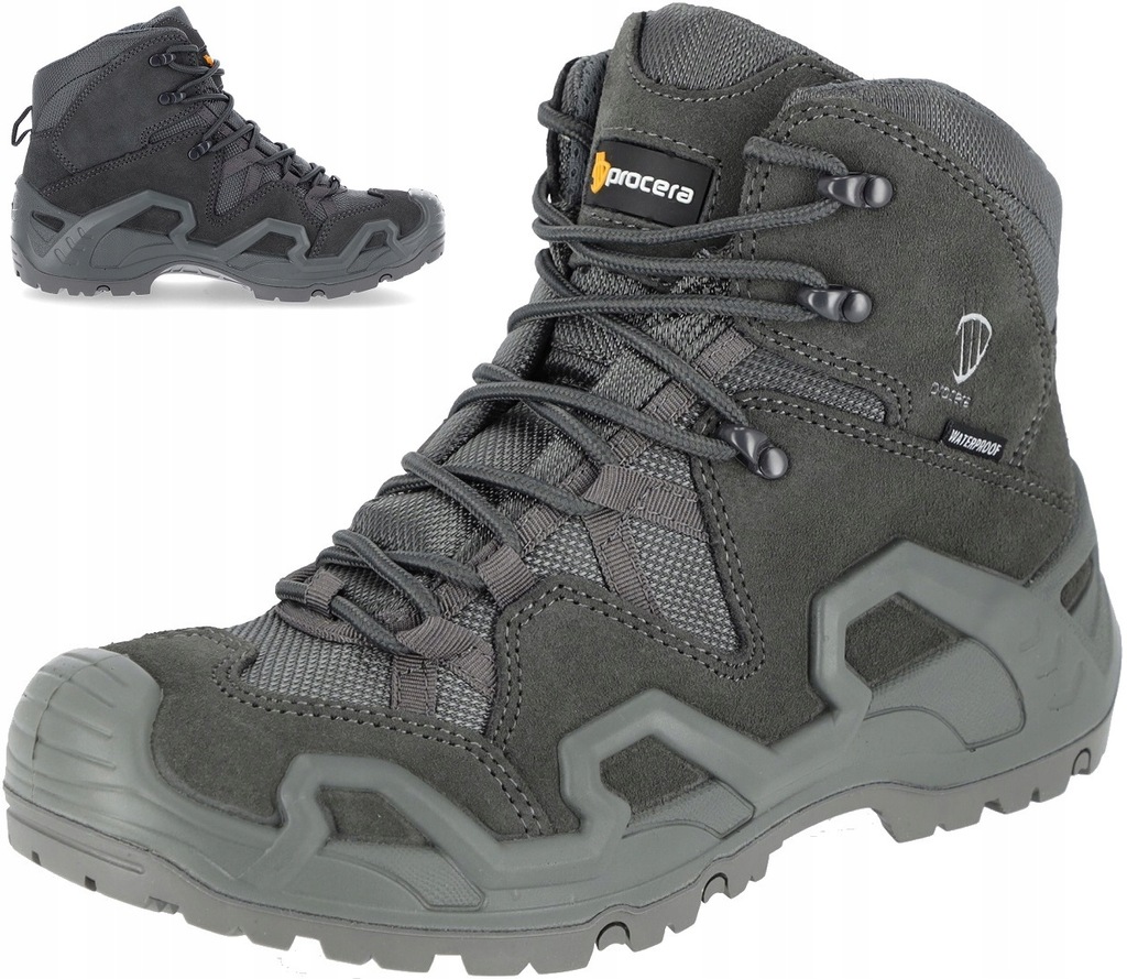 Wysokie trzewiki męskie buty Taktyczne Sportowe Wodoodporne zamszowe Lekkie