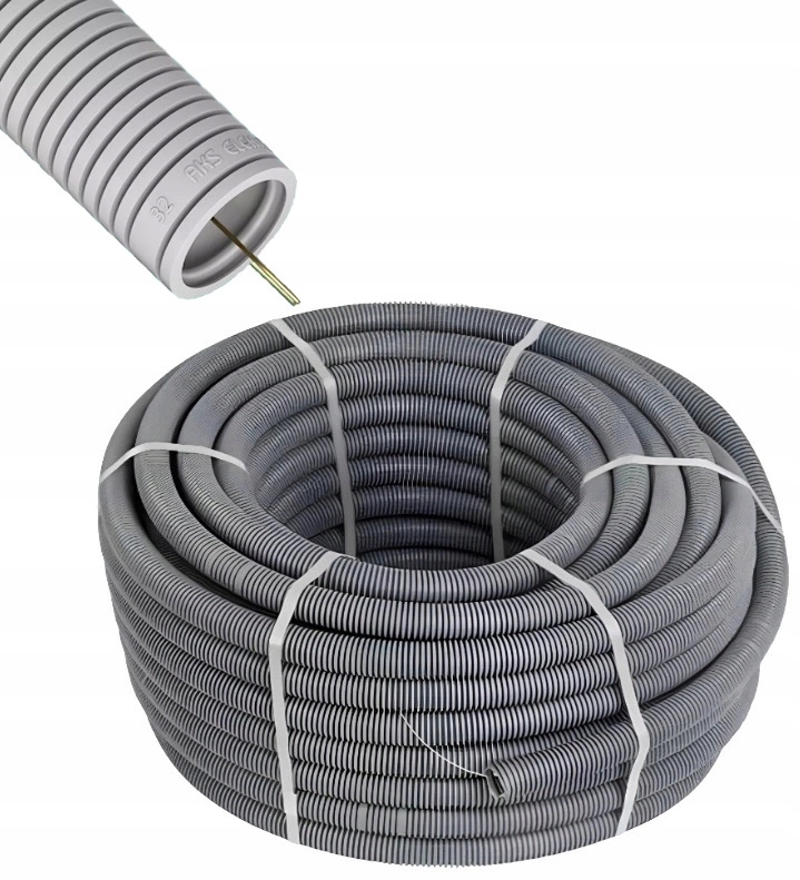 Chránič kabelů Husí Krk S Pilotem pro kabely Rkgl 32/25 mm 320N Šedá 50 m Aks