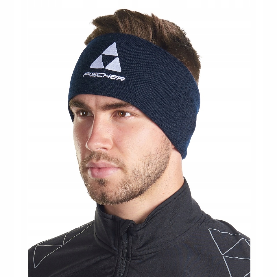 Čelenka Fischer Mountain Headband Wool 9,5 cm Unisex černá