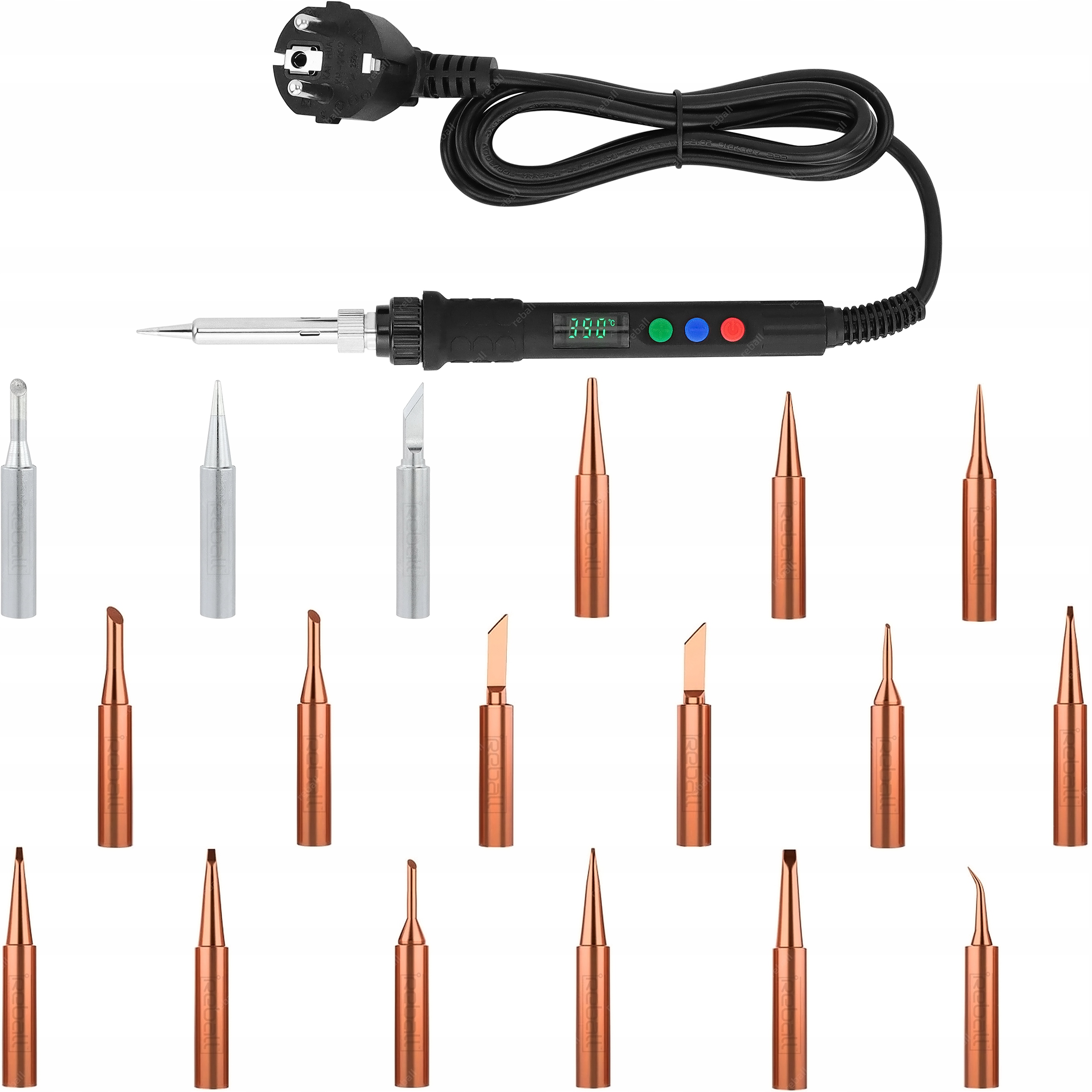 

Lutownica Precyzyjna S801B 80W Zestaw 18 Grotów