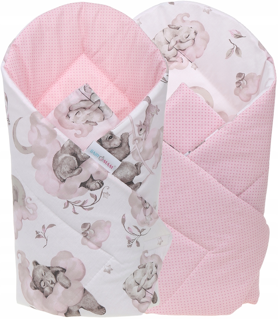 ROŻEK NIEMOWLĘCY BECIK OTULACZ DWUSTRONNY BAWEŁNA BABYMAM