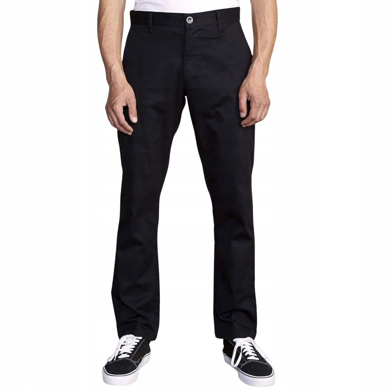 Jednoduché chino kalhoty Rvca The Weekend pánské pohodlné černé vel. W28