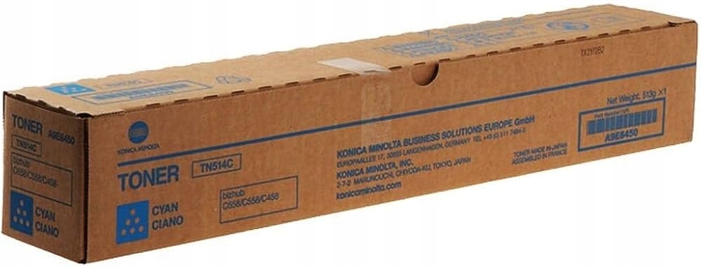 Toner Konica Minolta TN514C A9E8450 nCyan Bh C458 C558 C658 Originál