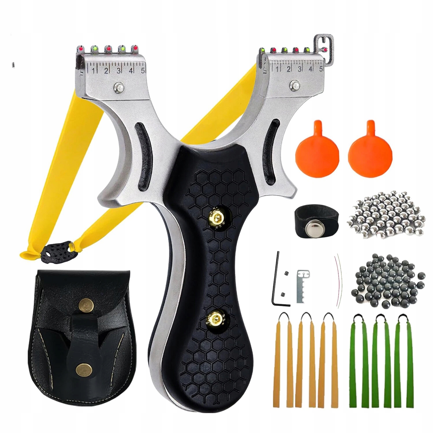 Profesionální Sada Loveckých Praků, Přenosná Prak S Gumovými Pásky