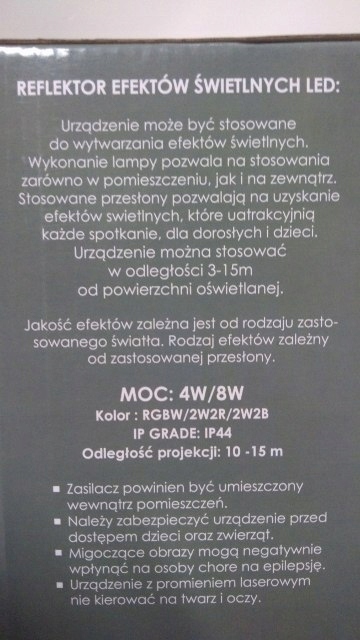 lampka projektor z wymiennymi wzorami 12szt. — 7