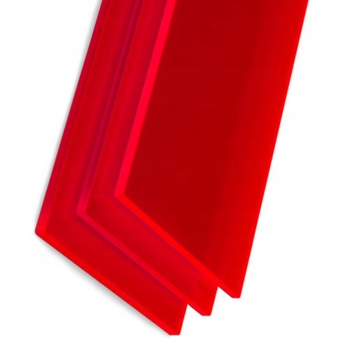 Plexi fluorescencyjna Pleksa fluo czerwona75/100cm