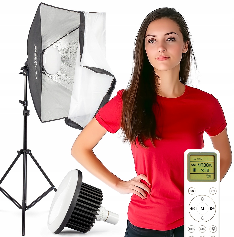 Fotolampa Žárovka 100W Pilot s displejem Stativ