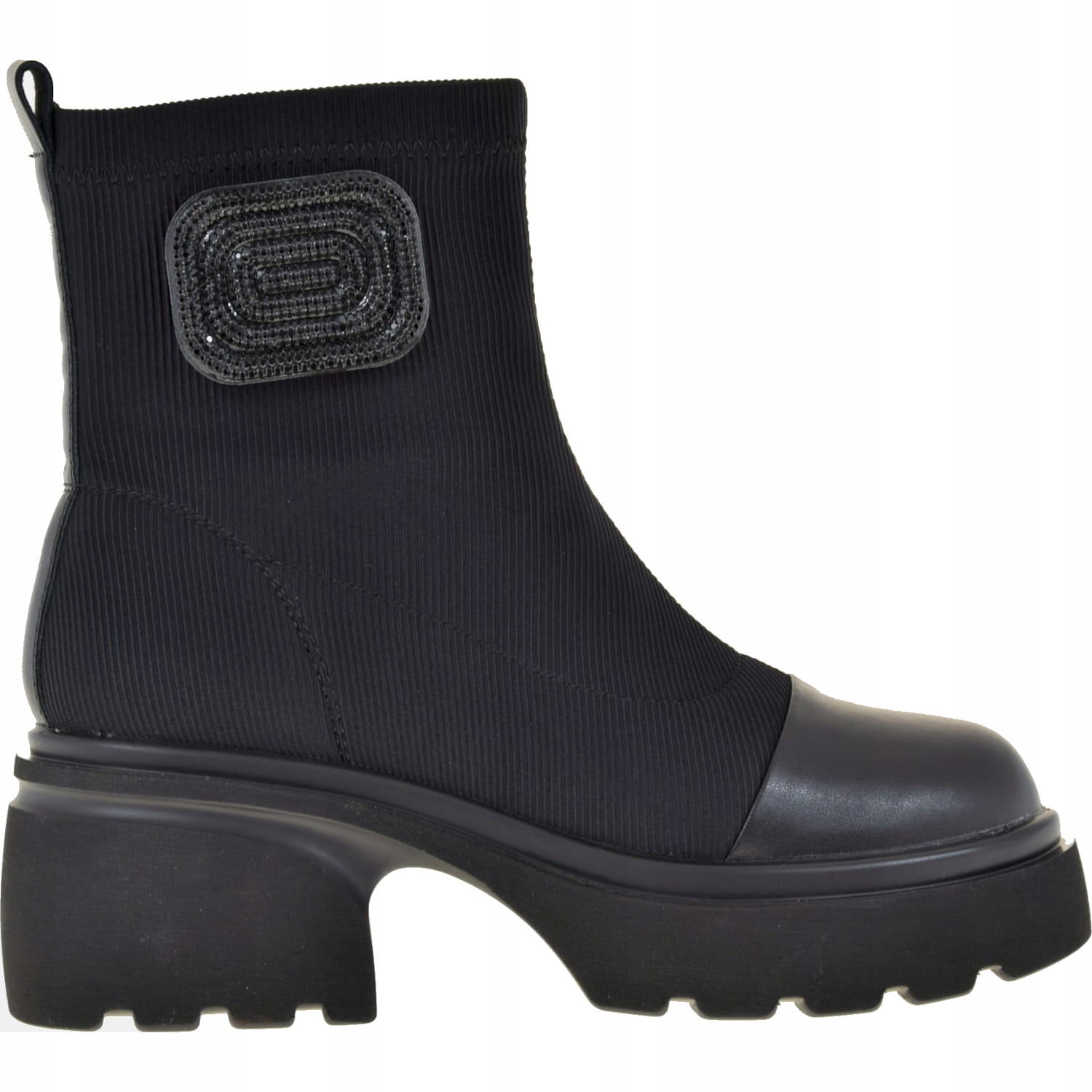 Elegantní Dámské Dámské Kotníkové Boty Z Lycry, Zateplené Fleecem, Artiker 55C0547 VEL.38