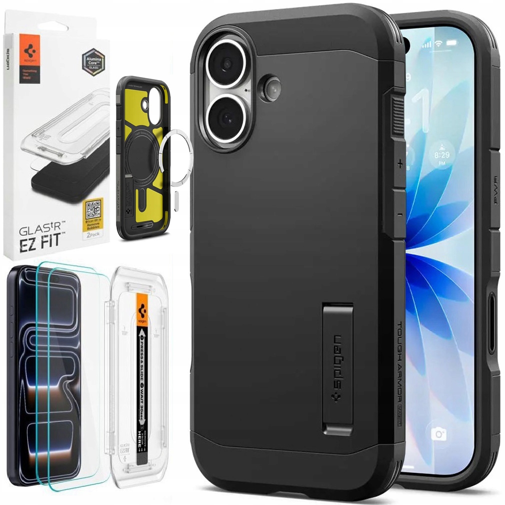 Spigen Pouzdro Pouzdro Tough Armor MagSafe 2x Sklo pro Apple iPhone 17