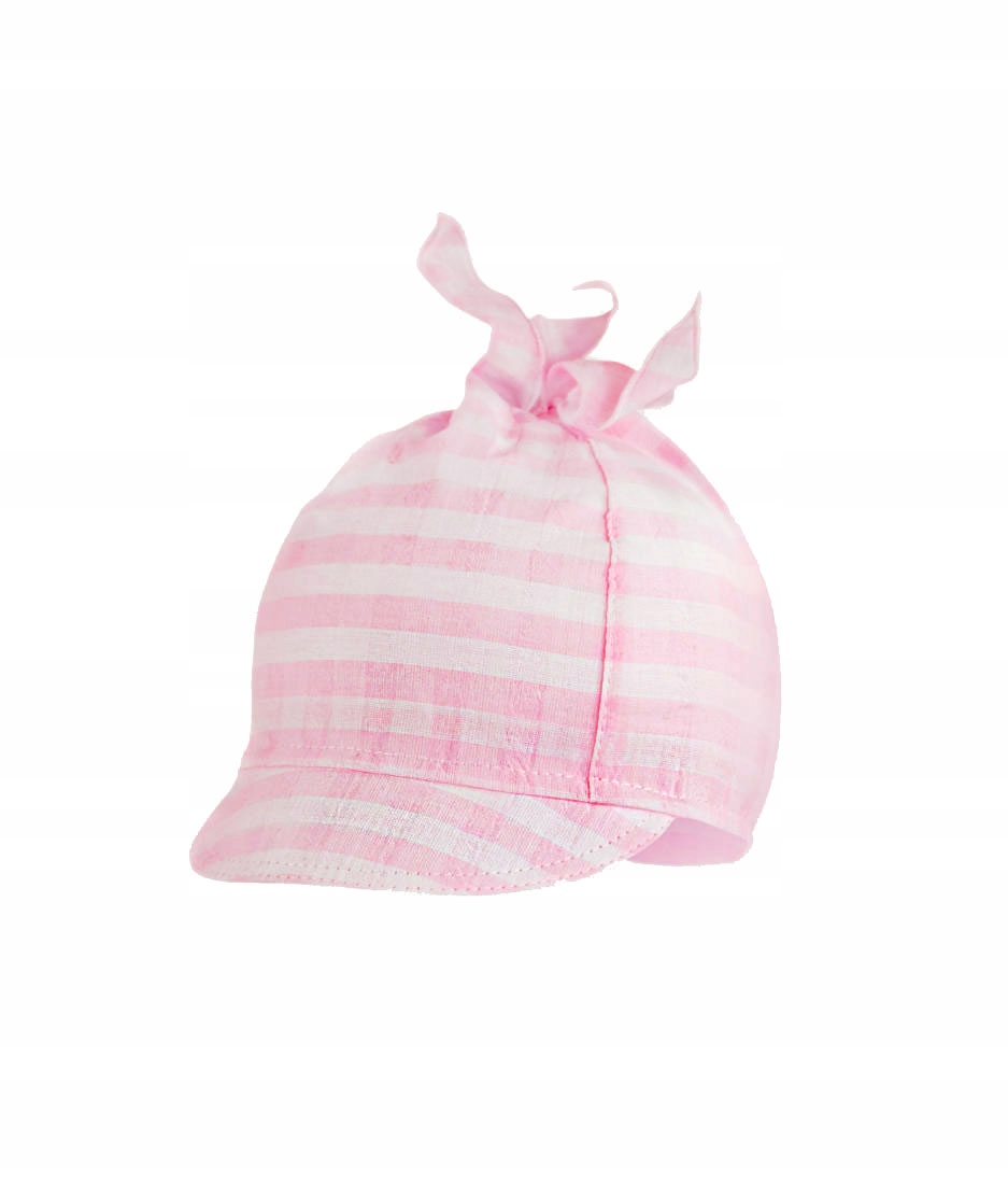 

Czapka Iltom różowa krata z daszkiem 52 cm