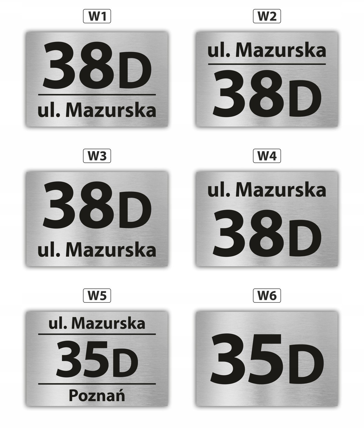 Tabliczka tablica ADRESOWA numer domu numer na dom ALUMINIOWA 30x20 KOLORY Grubość 3 mm