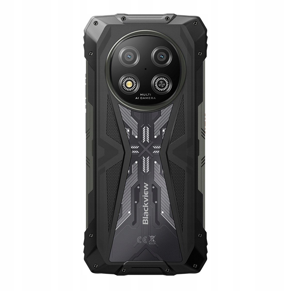 Blackview ROCK 2 5G 6.67-inch HD+ 1640x720 120Hz 12+256GB Unosoc T8100 Octa-Core 2.2GHz 13MP Front 16MP Rear NFC FG MIL-STD-810H 15000mAh Fingerprint  Android 16 Black — 9